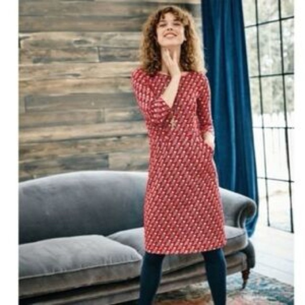 Boden’s women’s 10R Poinsettia Regal Owl Penny Dress